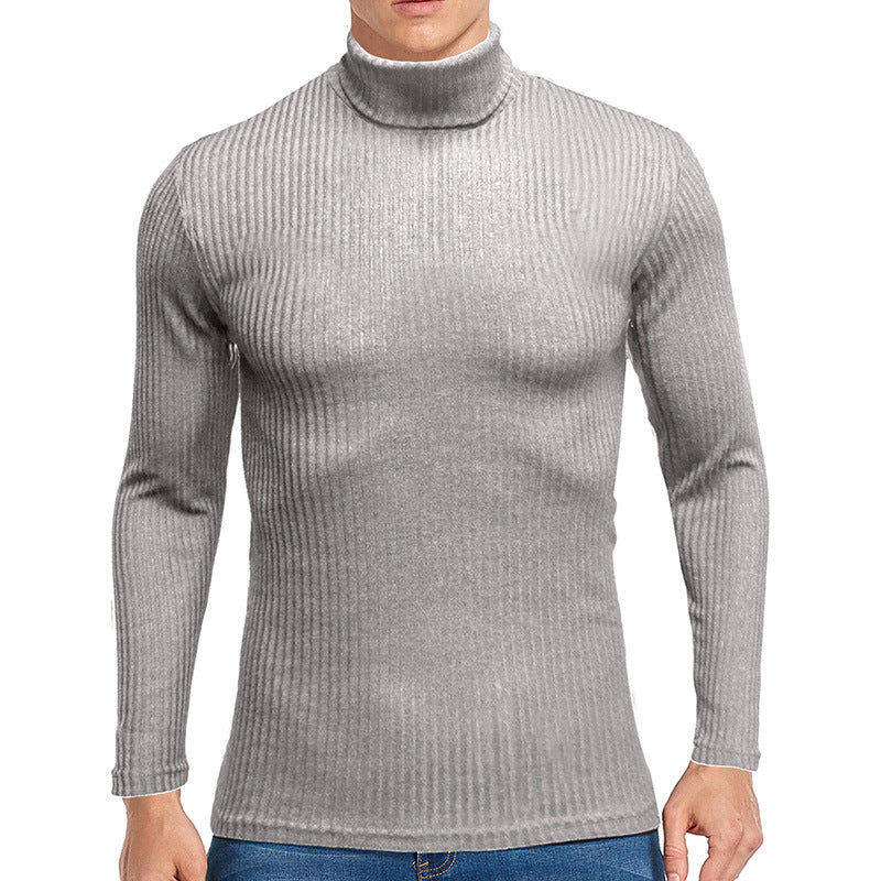 Herren feiner Rollkragenpullover aus strukturiertem Strick Krohn-e