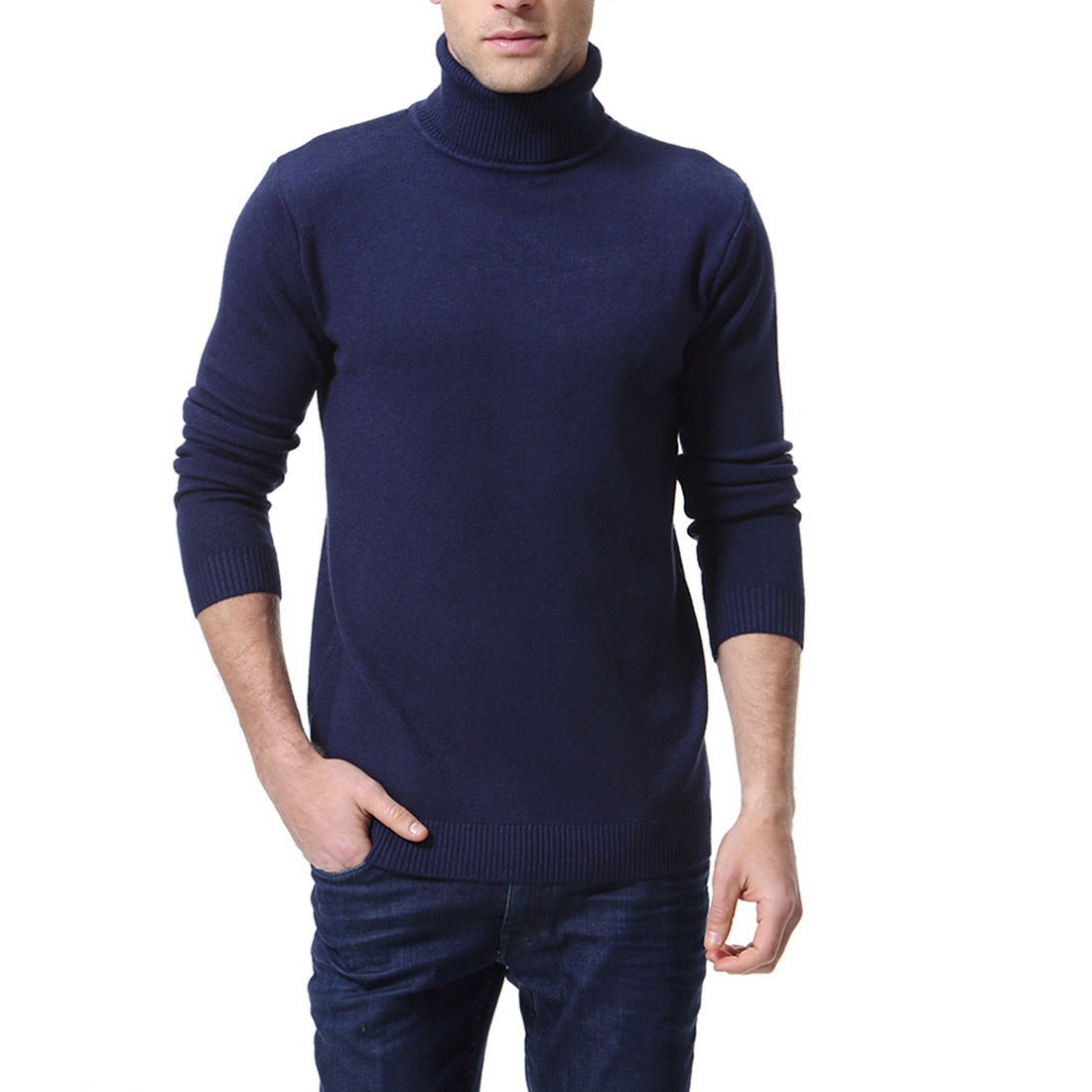 Herren Rollkragenpullover aus feiner Baumwolle Krohn-e