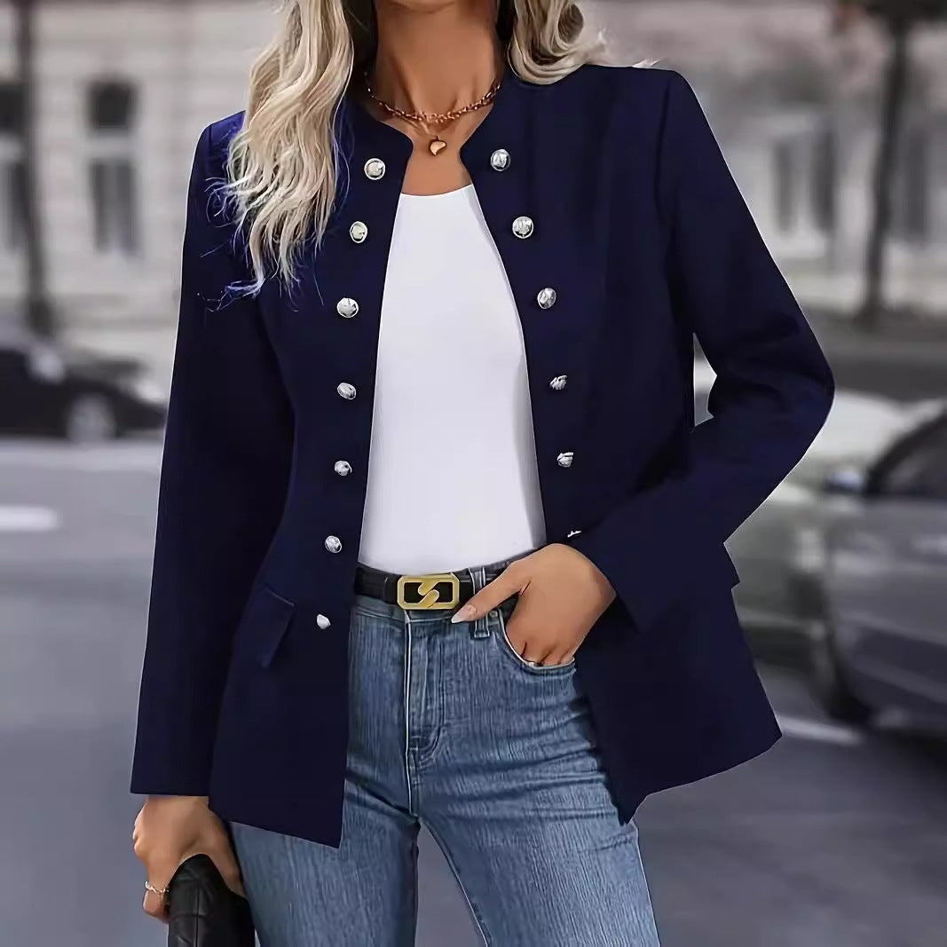 Damen Blazer mit stylishen Druckknöpfen und eleganter Passform Krohn-e