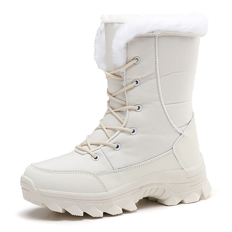 Damen Gefütterte Winterstiefel mit rutschfester Sohle und modischem Kunstfell Krohn-e