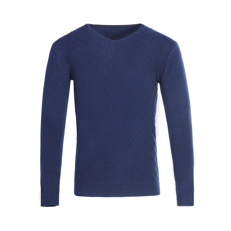 Herren V-Ausschnitt Pullover mit Strukturmuster Krohn-e