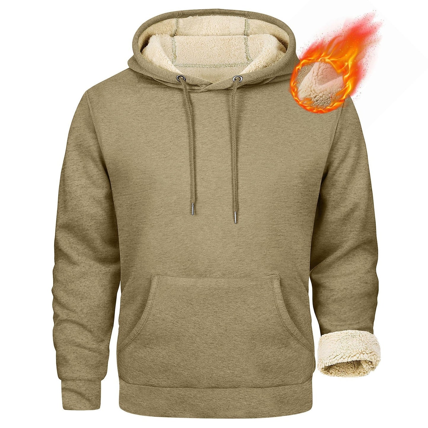 Herren Fleece-Kapuzenpullover mit innenliegendem Kuschelfutter Krohn-e