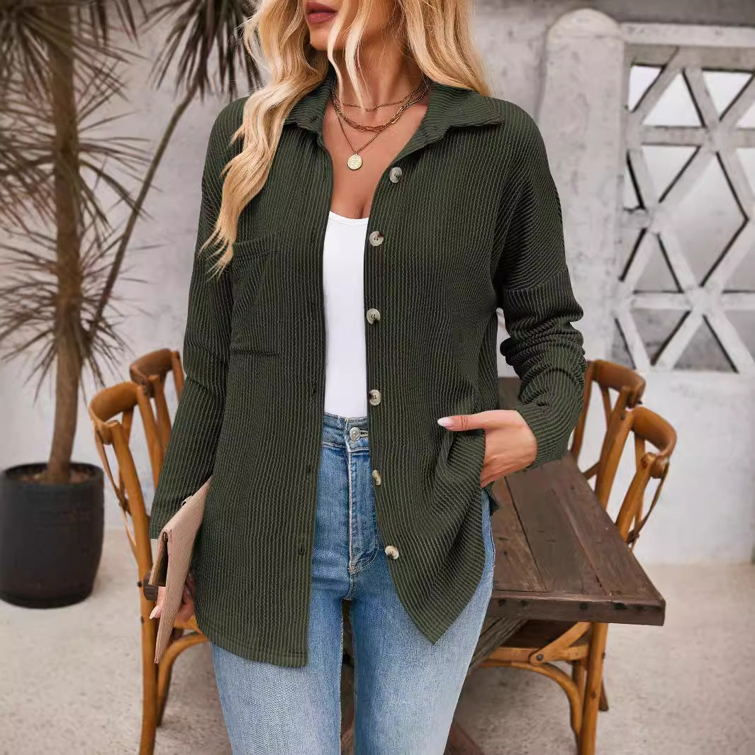 Damen Strickjacke mit strukturiertem Material und bequemen Taschen Krohn-e