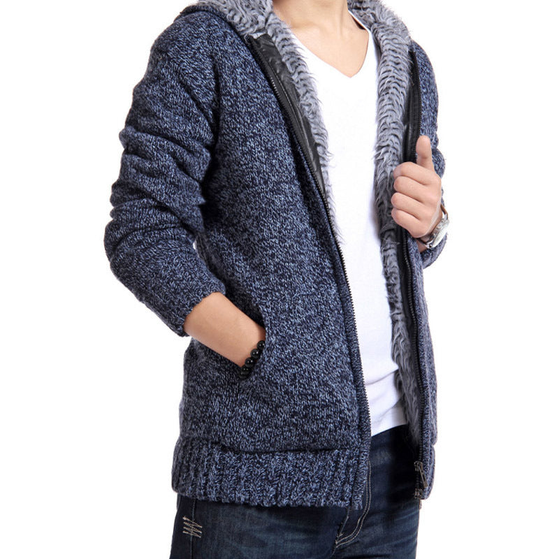 Herren kuschelige Strickjacke mit hochwertigem Innenfutter Krohn-e