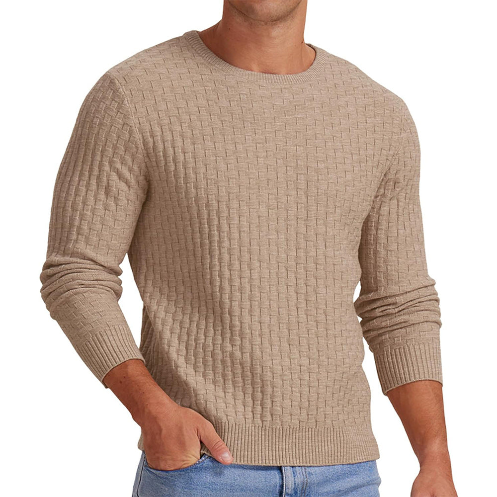 Herren strukturiertes Sweatshirt mit Rundhalsausschnitt und langem Arm Krohn-e