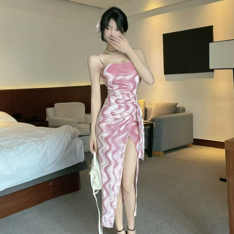 Auffälliges Bodycon-Kleid mit Farbblockstreifen von Fudus