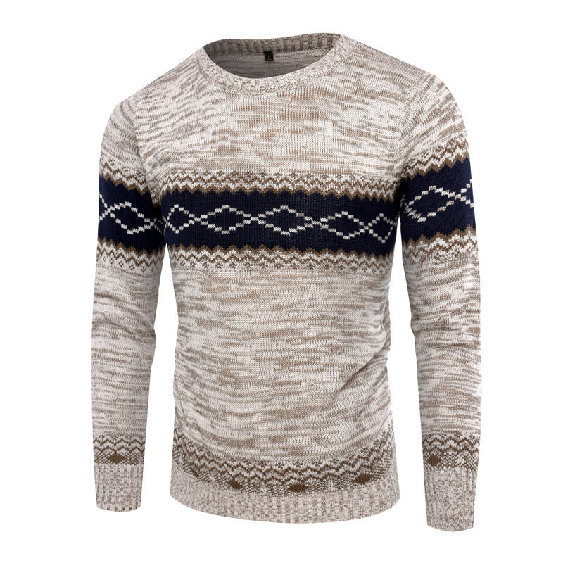 Herren Strickpullover mit modernem geometrischen Muster Krohn-e