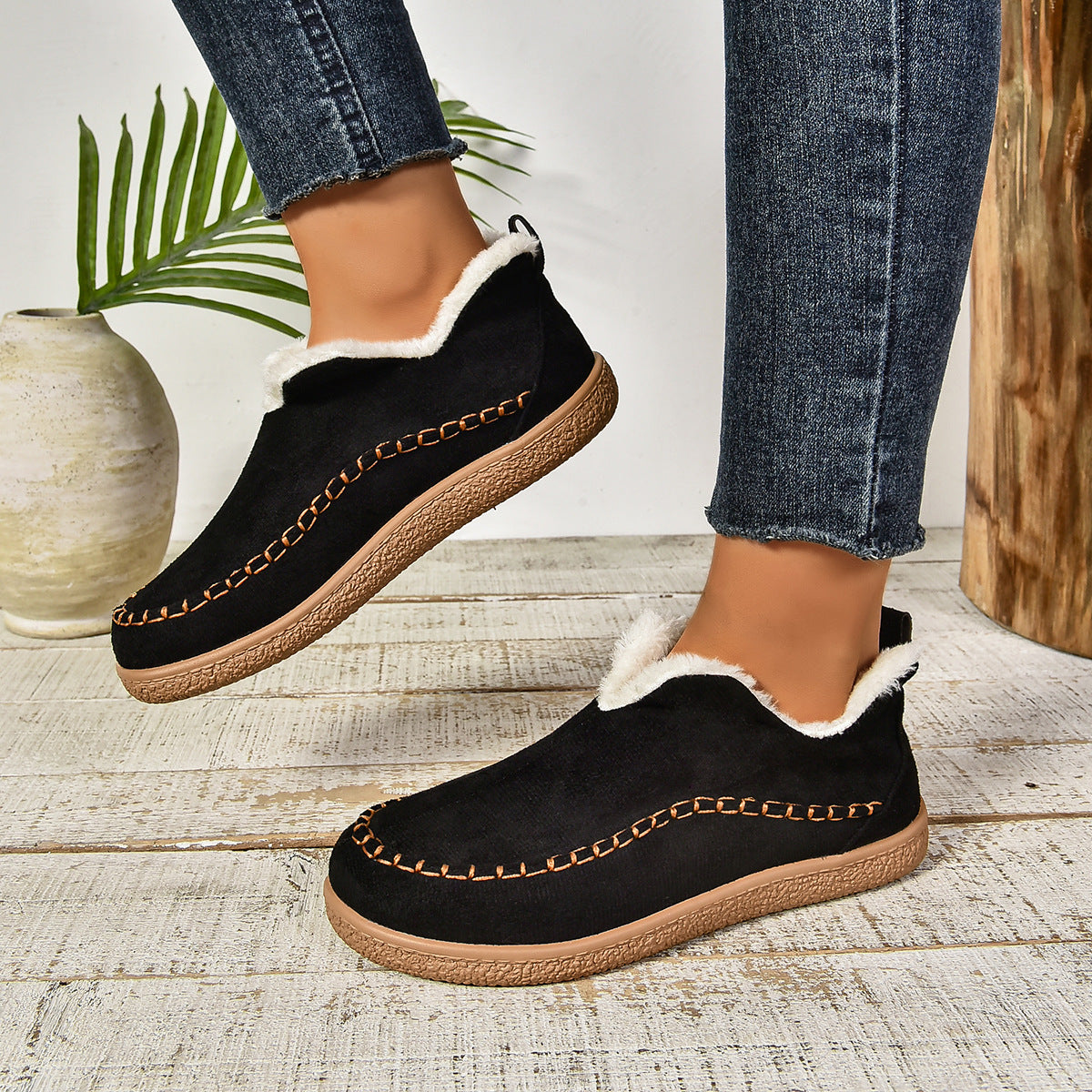 Damen Clog-Schuhe mit kuscheligem Innenfutter und rutschfester Sohle Krohn-e