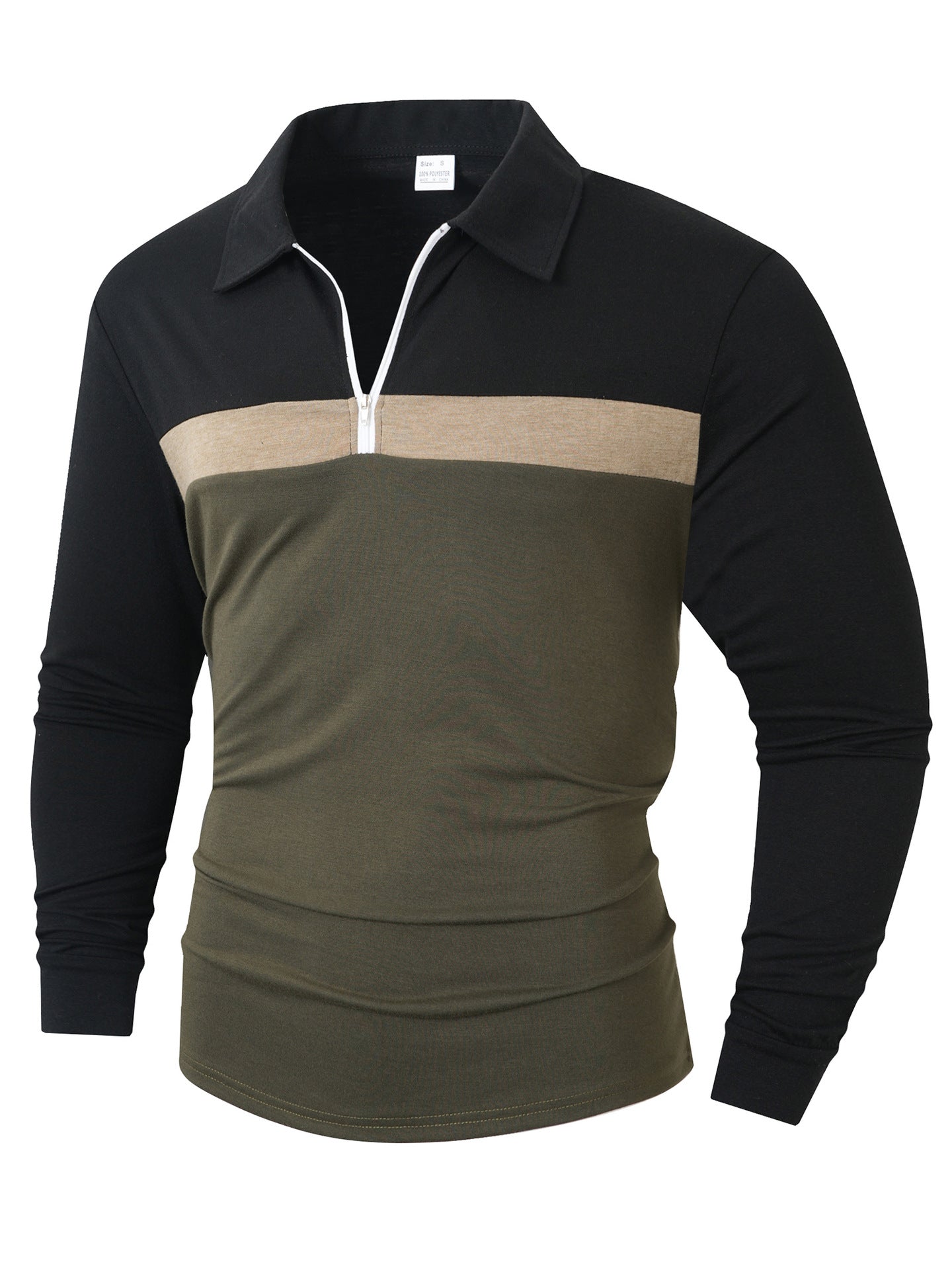 Herren Sportliches Langarmshirt mit Reißverschluss Krohn-e
