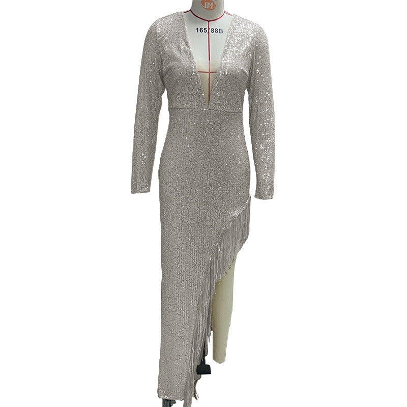 Krohn-e: Elegantes, sexy, asymmetrisches Kleid