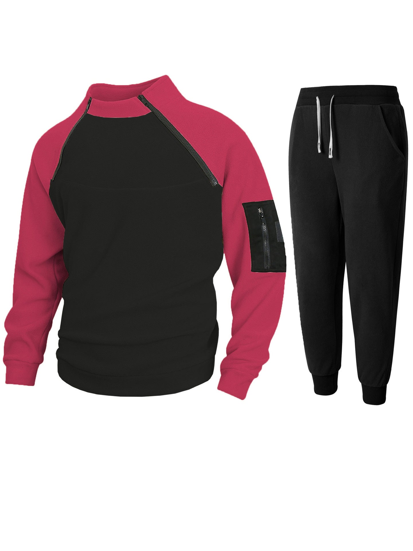 Herren Sportliches Oberteil mit funktionalem Reißverschluss und komfortabler Jogginghose Krohn-e