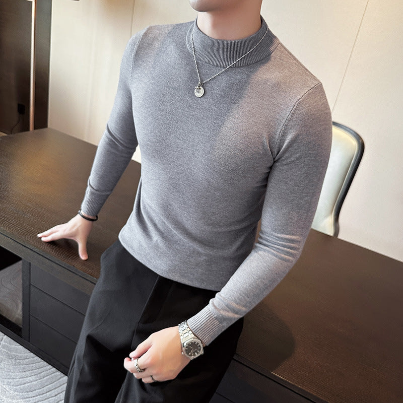 Herren modischer Pullover mit hohem Kragen und eleganter Passform Krohn-e