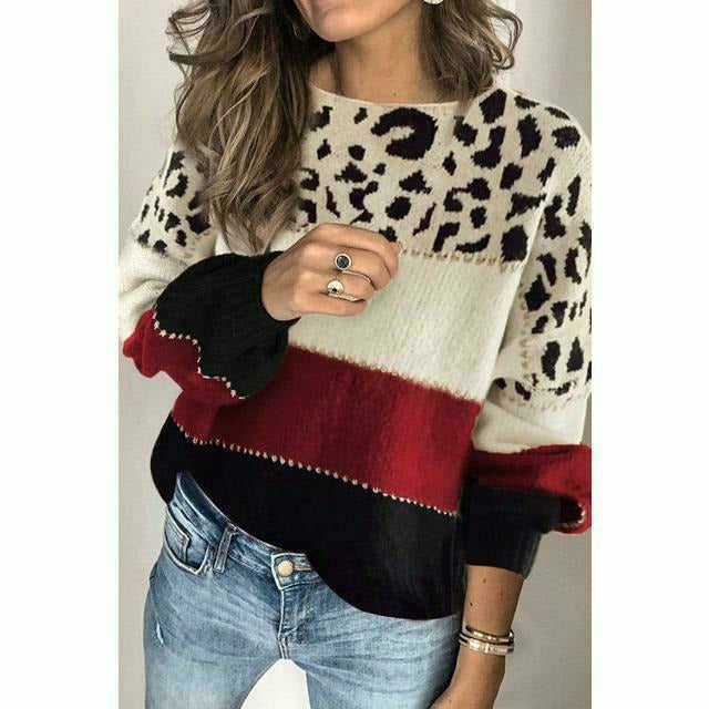 Krohn-e | Pullover mit Leoparden Print