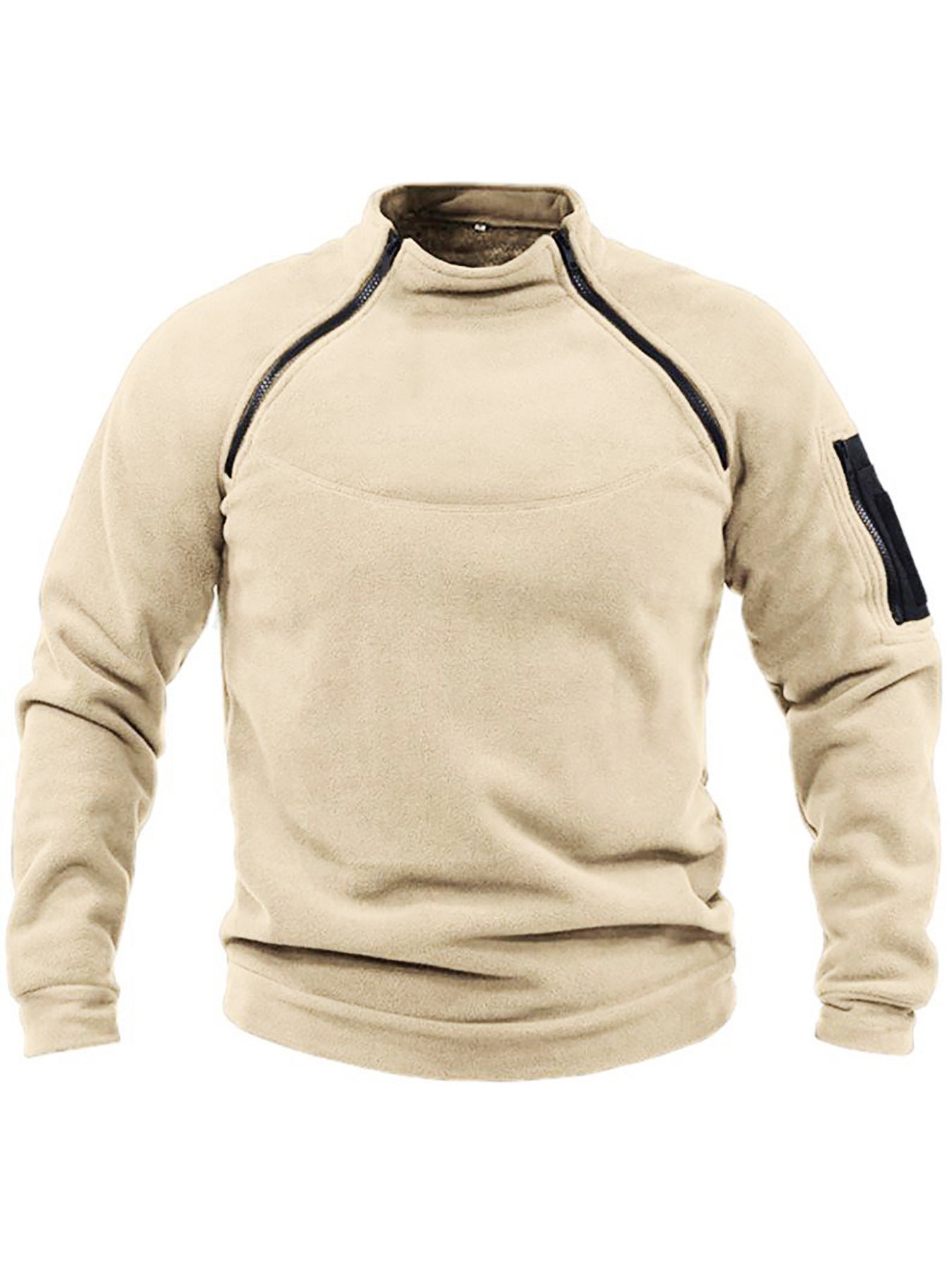 Herren Thermo-Fleecepullover mit hochschließendem Kragen und praktischen Taschen Krohn-e