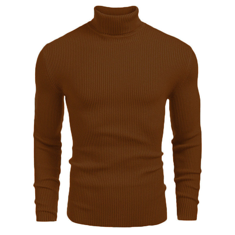 Herren eleganter Rollkragenpullover aus ribbed Strick Krohn-e