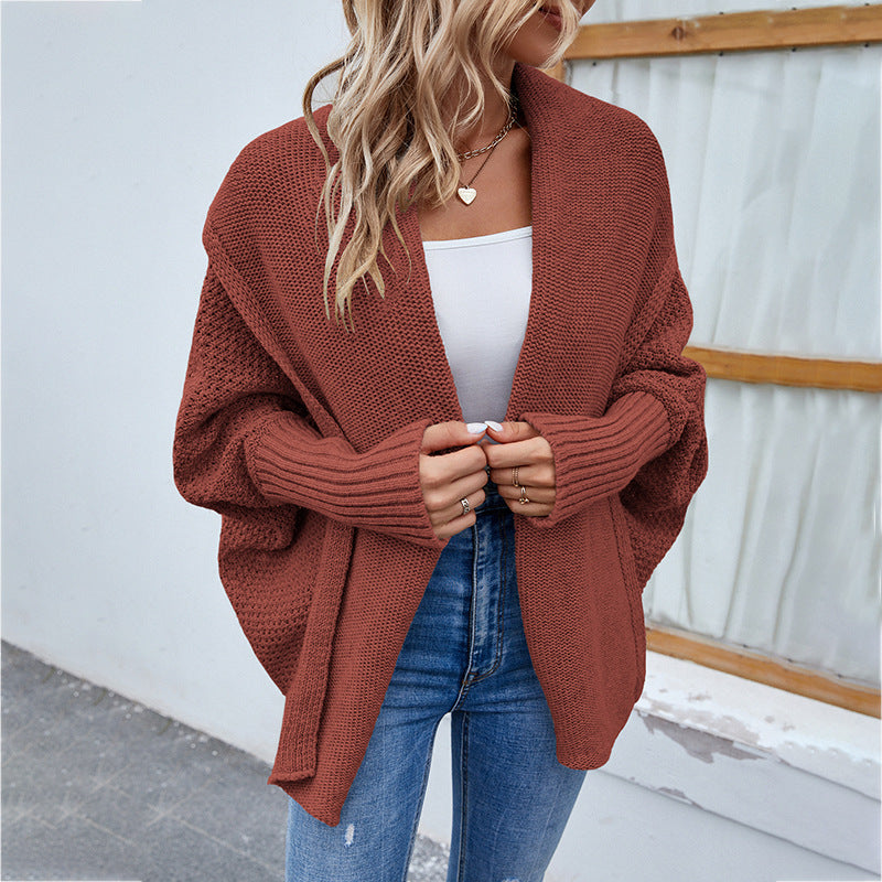 Damen Strickjacke mit offenem Schnitt und voluminösen Ärmeln Krohn-e