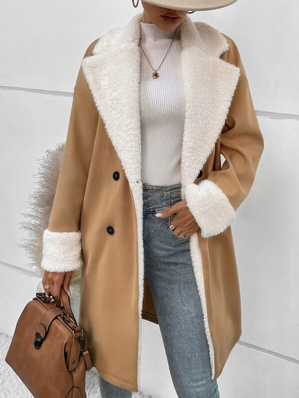 Krohn-e | Fleece Futter Wolliger Trenchcoat