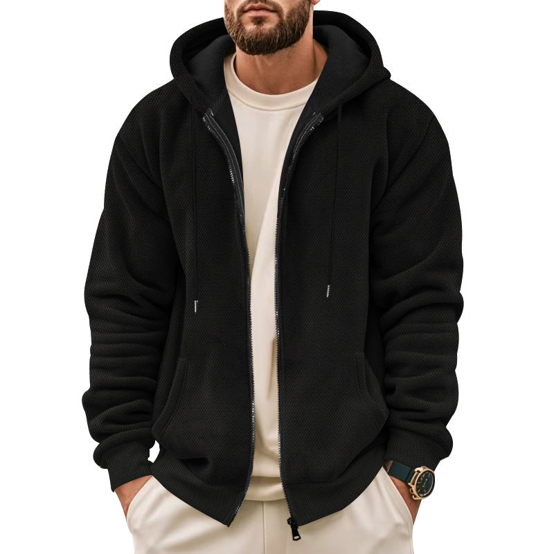 Herren Sportliche Kapuzenjacke mit innovativer Struktur Krohn-e