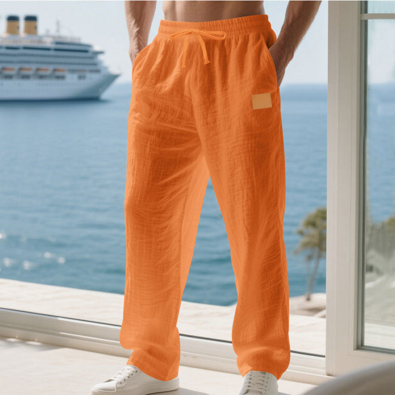 Herren Bequeme und luftige Sommerhose aus leichtem Leinenmaterial Krohn-e