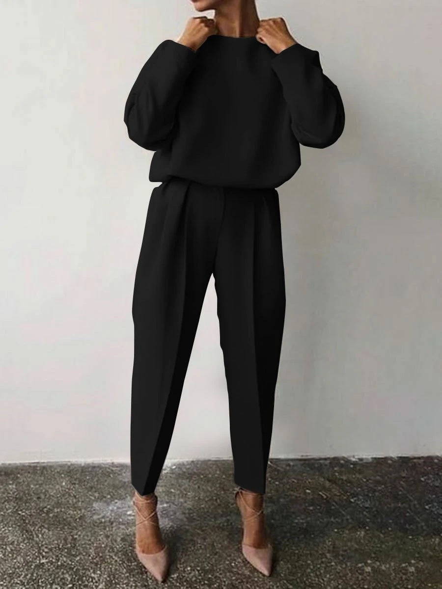 Damen Lässiges Zweiteiliges Set mit weitem Schnitt und stylischen Details Krohn-e