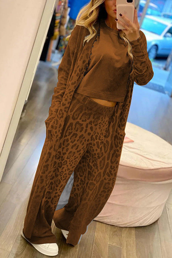 Krohn-e | Langarm Strickjacke und Hosen Satz