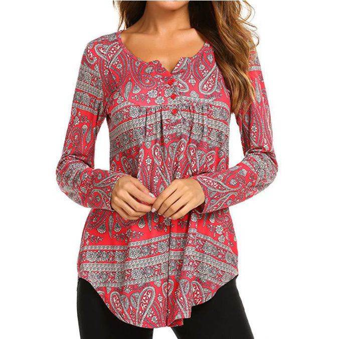 Fudus Langarm-Oberteil aus Kaschmir-Baumwoll-Mischgewebe