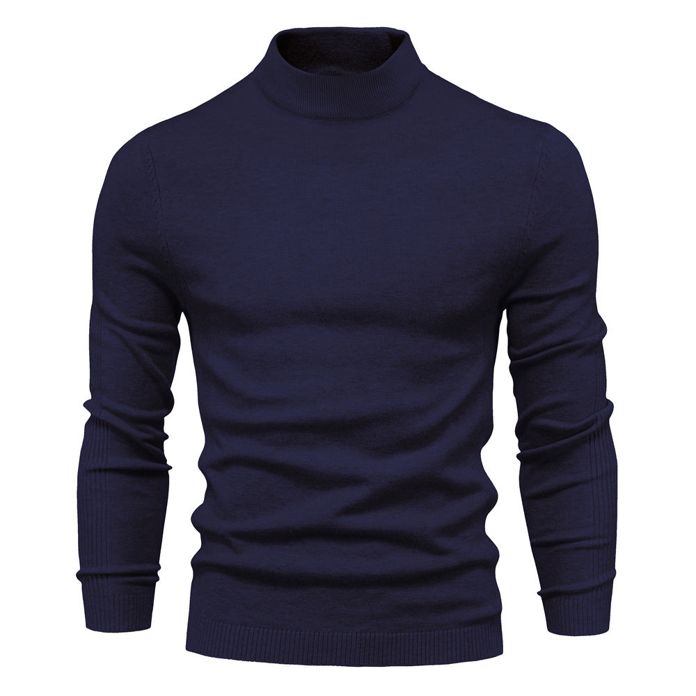 Herren komfortabler Rollkragenpullover aus weichem Strick Krohn-e