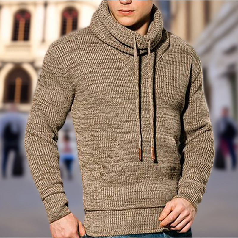 Herren Kapuzenpullover mit grobem Strickmuster und praktischen Kängurutaschen Krohn-e