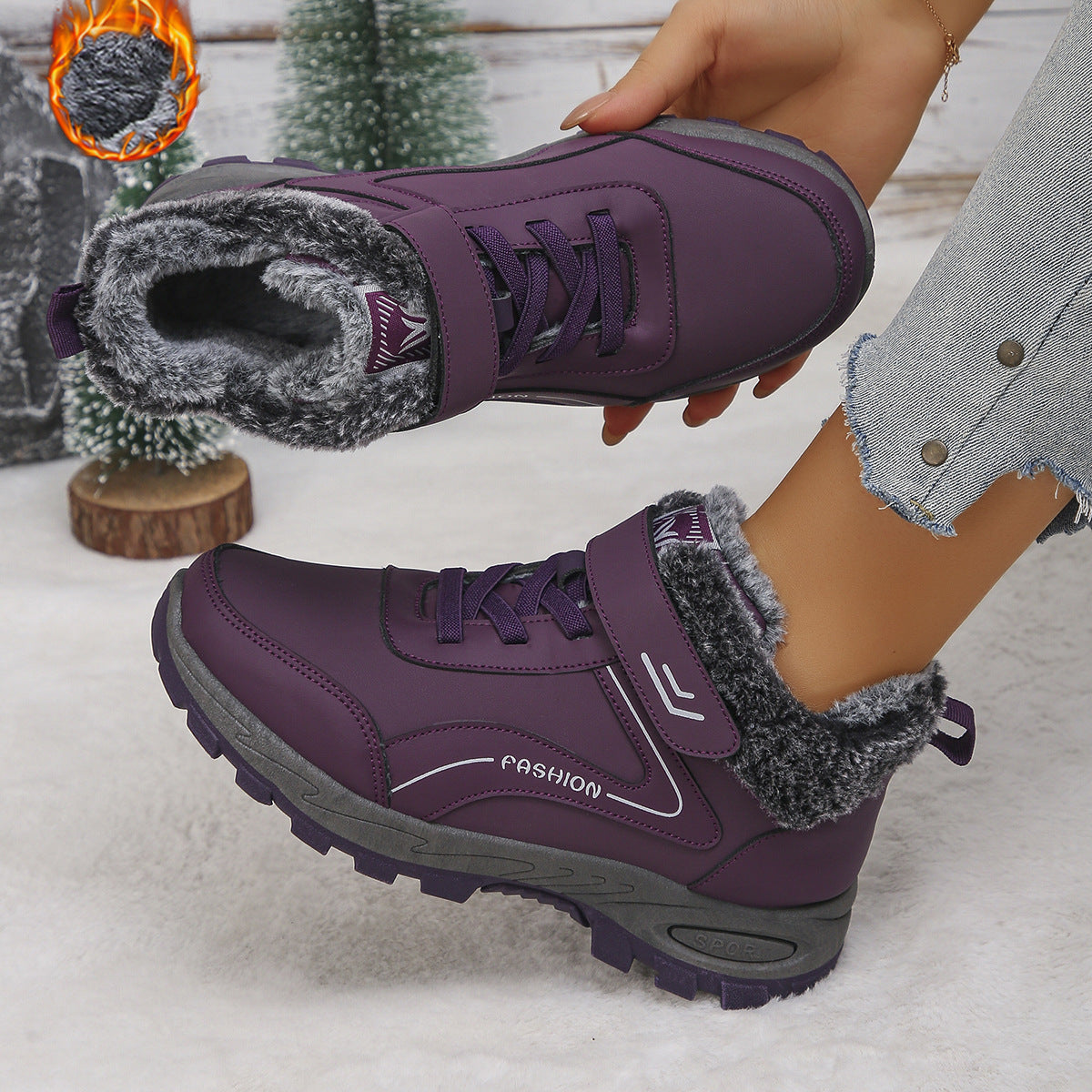 Damen Winterstiefel mit Warmfutter und rutschfester Sohle Krohn-e