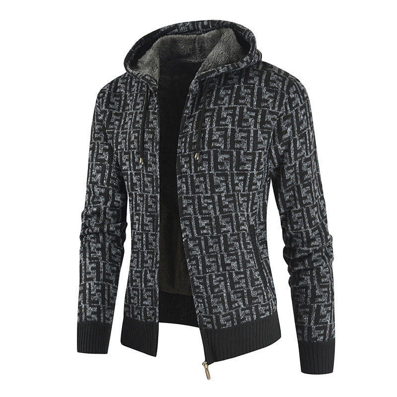Herren Warm gefütterte Kapuzenjacke Krohn-e