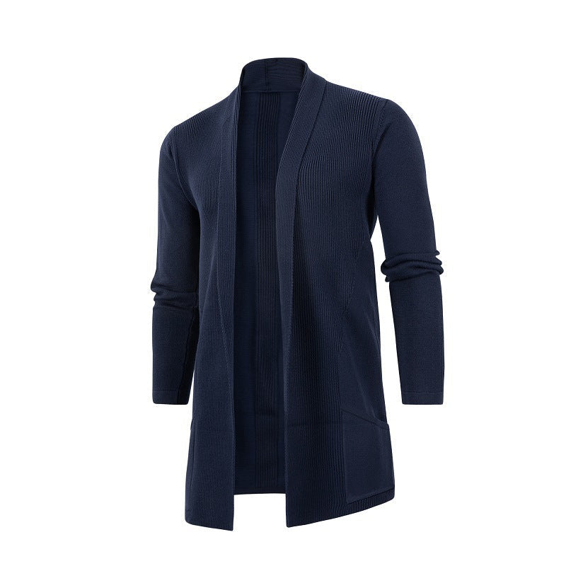 Herren Strickjacke mit offenem Design und minimalistischen Taschen Krohn-e