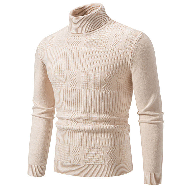 Herren eleganter Rollkragenpullover mit strukturiertem Design Krohn-e
