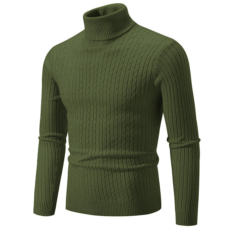Herren stilvoller Rollkragenpullover aus feinem Strick Krohn-e