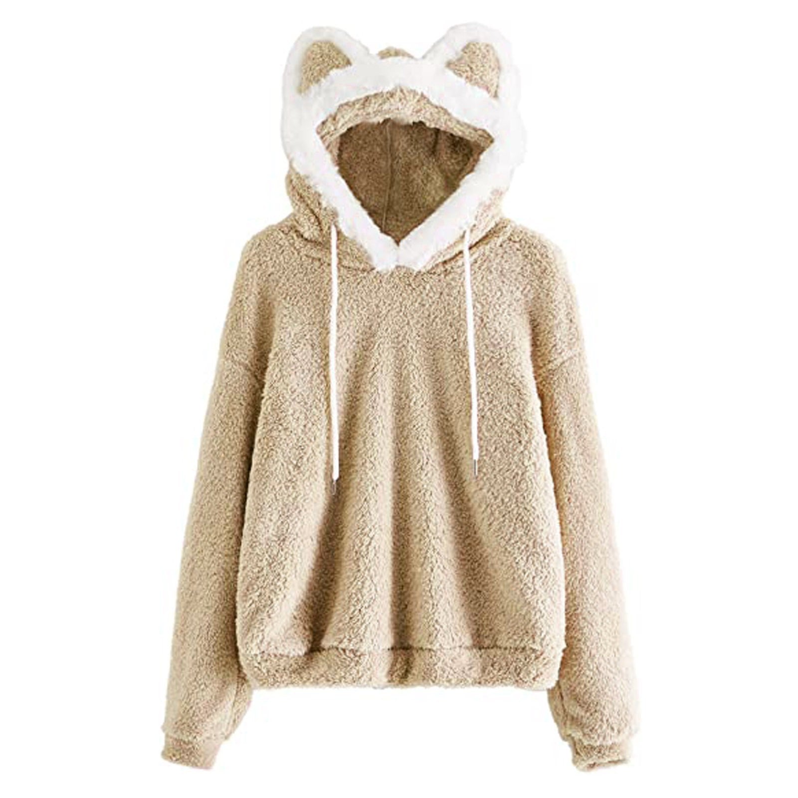 Damen Gemütlicher Kapuzenpullover mit süßem Ohren-Design und kuscheligem Fleece Krohn-e