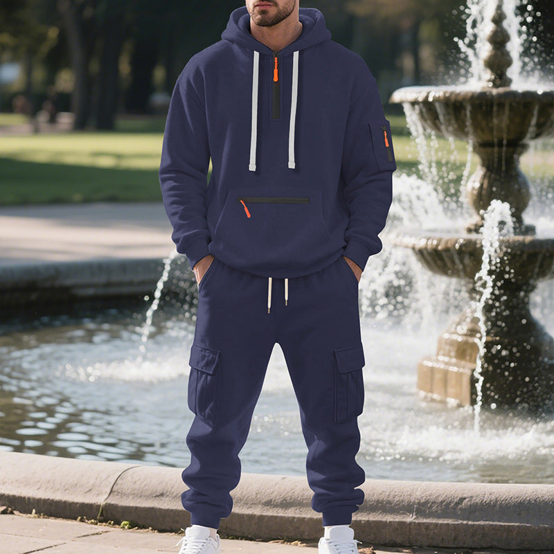 Herren sportliches Hoodie- und Cargo-Hosen-Set Krohn-e