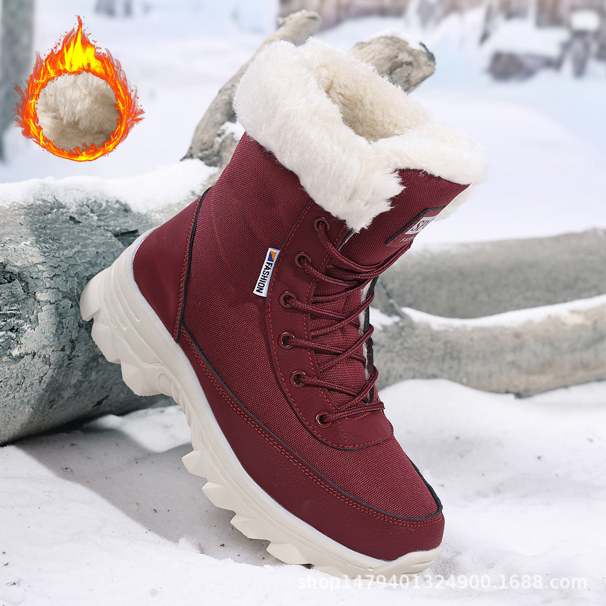 Damen Thermo-Winterstiefel mit isolierendem Futter und rutschfester Sohle Krohn-e