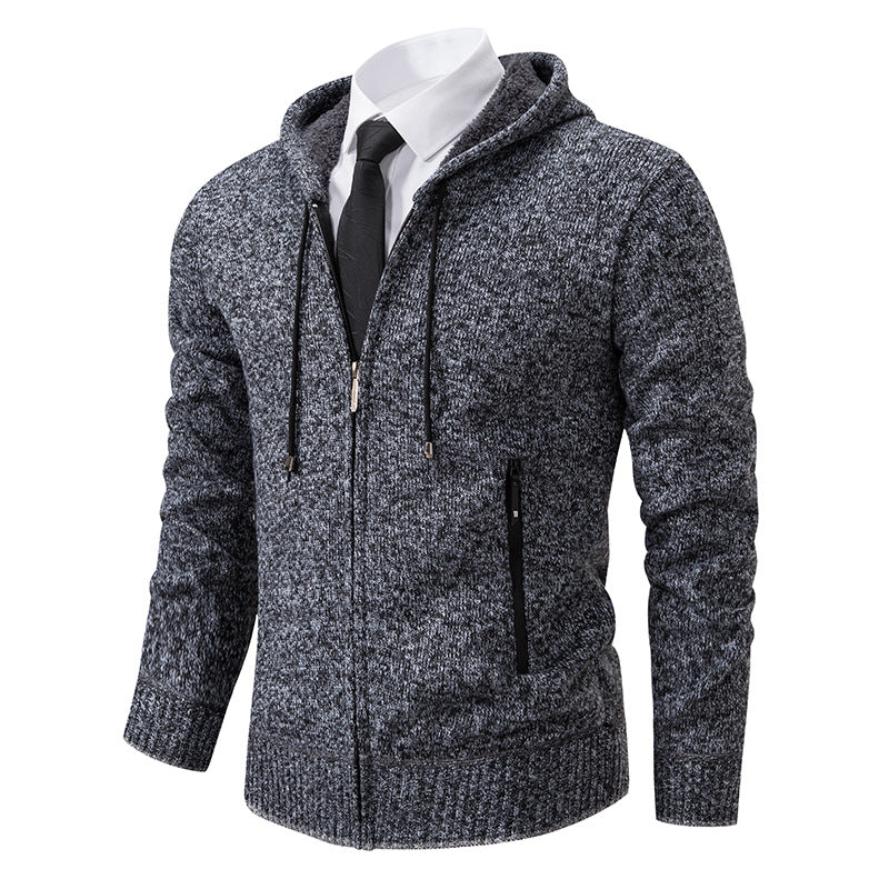 Herren Kapuzenjacke mit softem Fleece-Futter und eleganten Details Krohn-e