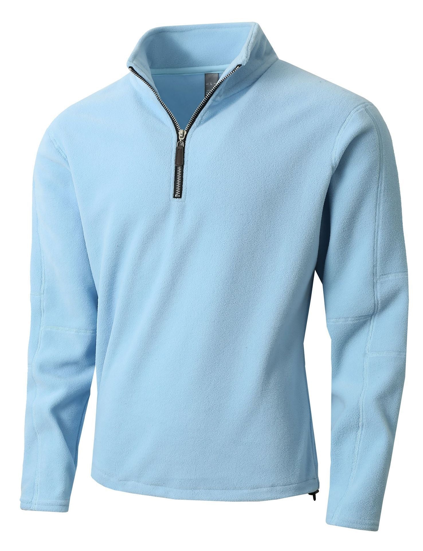 Herren Fleece-Pullover mit halblangem Reißverschluss und Stehkragen Krohn-e