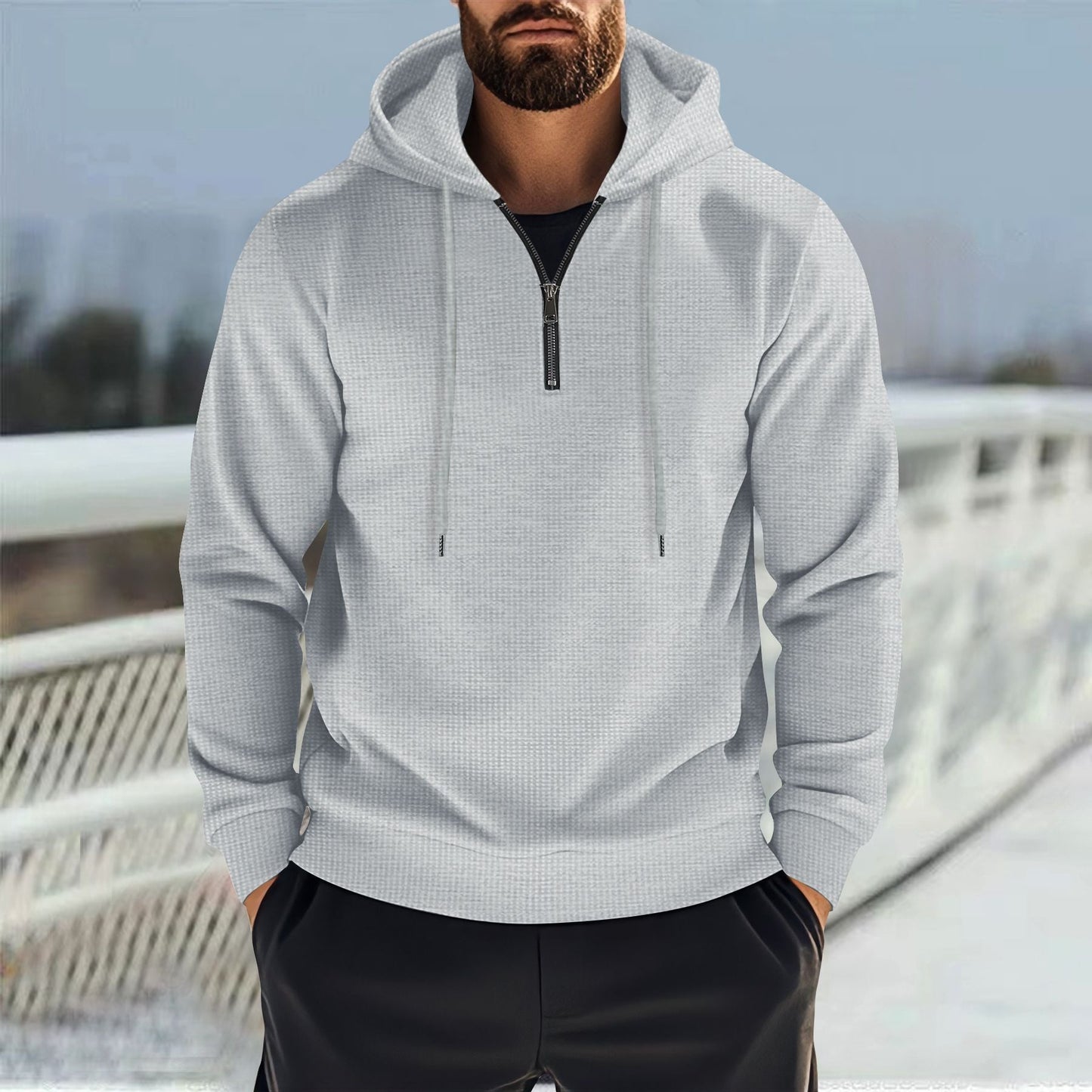 Herren Funktionspullover mit praktischem Reißverschluss und sportlichem Design Krohn-e