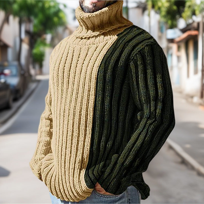 Herren Rollkragenpullover mit strukturiertem Rippdesign Krohn-e