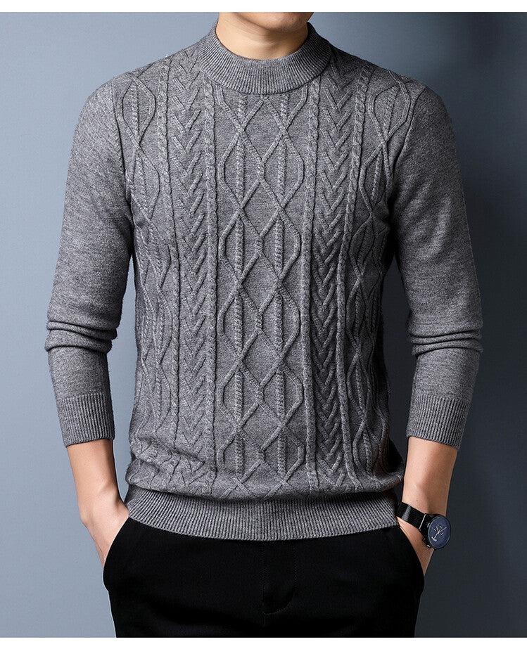 Herren Strickpullover mit strukturiertem Zopfmuster Krohn-e