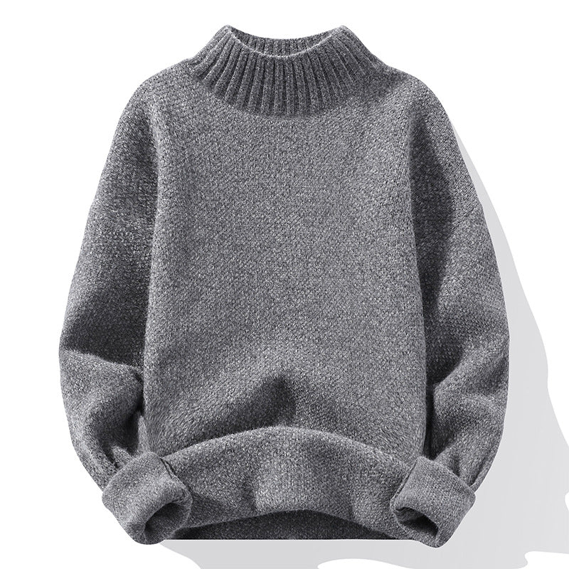 Damen Hochwertiger Rippstrickpullover mit hohem Kragen und lässigem Schnitt Krohn-e