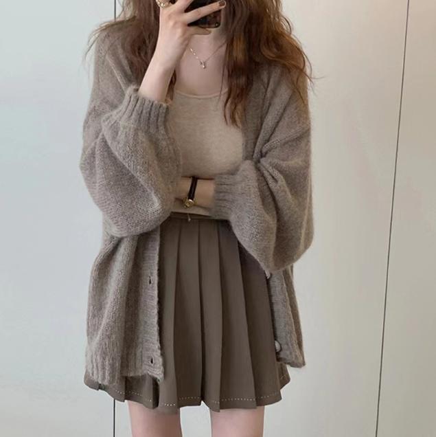 Damen Modische Strickjacke mit weiten Ärmeln und eleganten Details Krohn-e