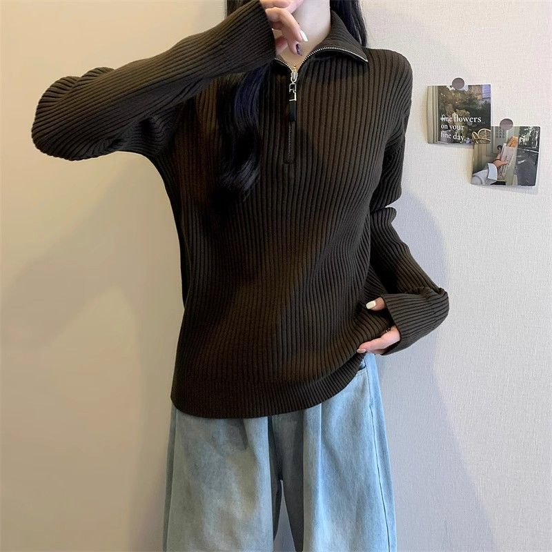 Damen Pullover mit Stehkragen und Reißverschluss Krohn-e
