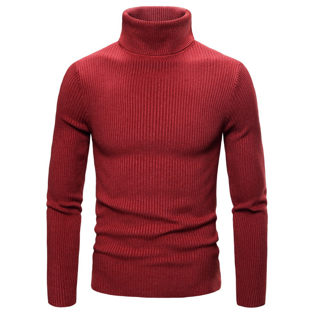 Herren Stehkragen Pullover aus feiner Rippenstrick Krohn-e