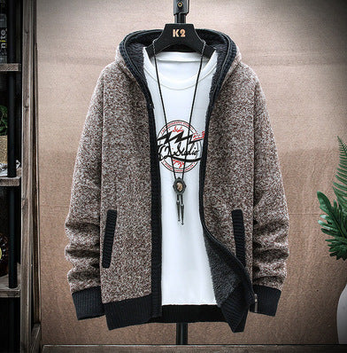 Herren Strickjacke mit asymmetrischem Reißverschluss und praktischen Taschen Krohn-e