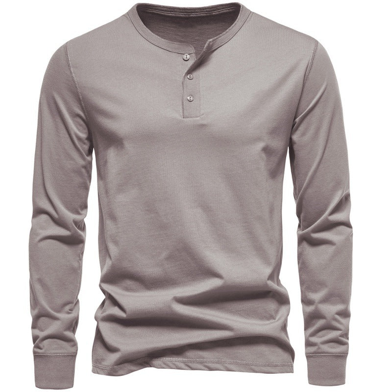 Herren Langarmshirt mit Knopfverschluss und modernem Design Krohn-e