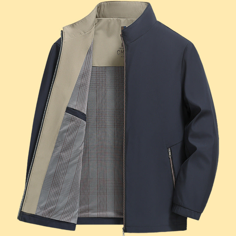 Herren elegante Freizeitjacke mit Stehkragen Krohn-e