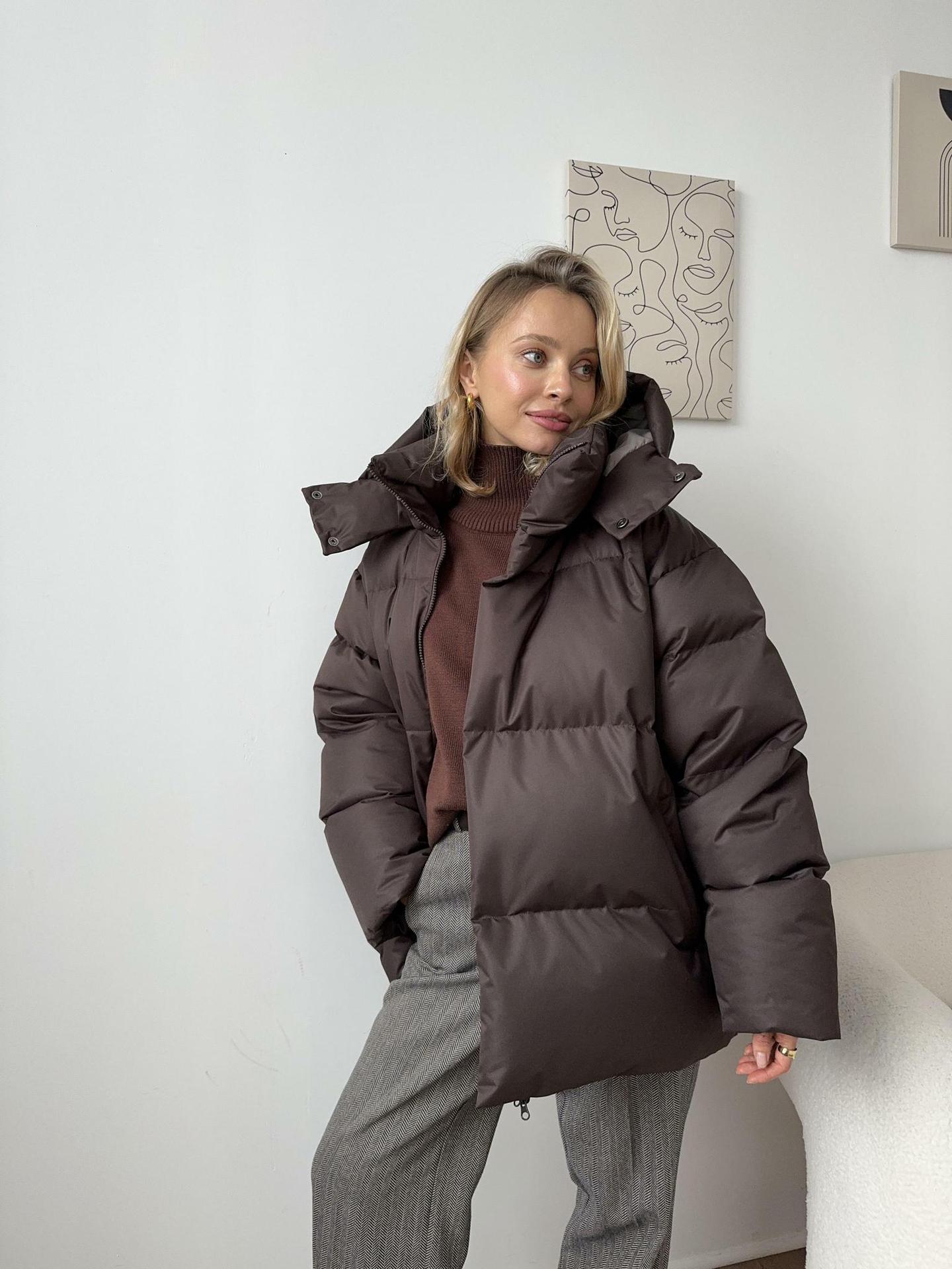 Damen sportliche Daunenjacke mit hohem Kragen und voluminösem Schnitt Krohn-e