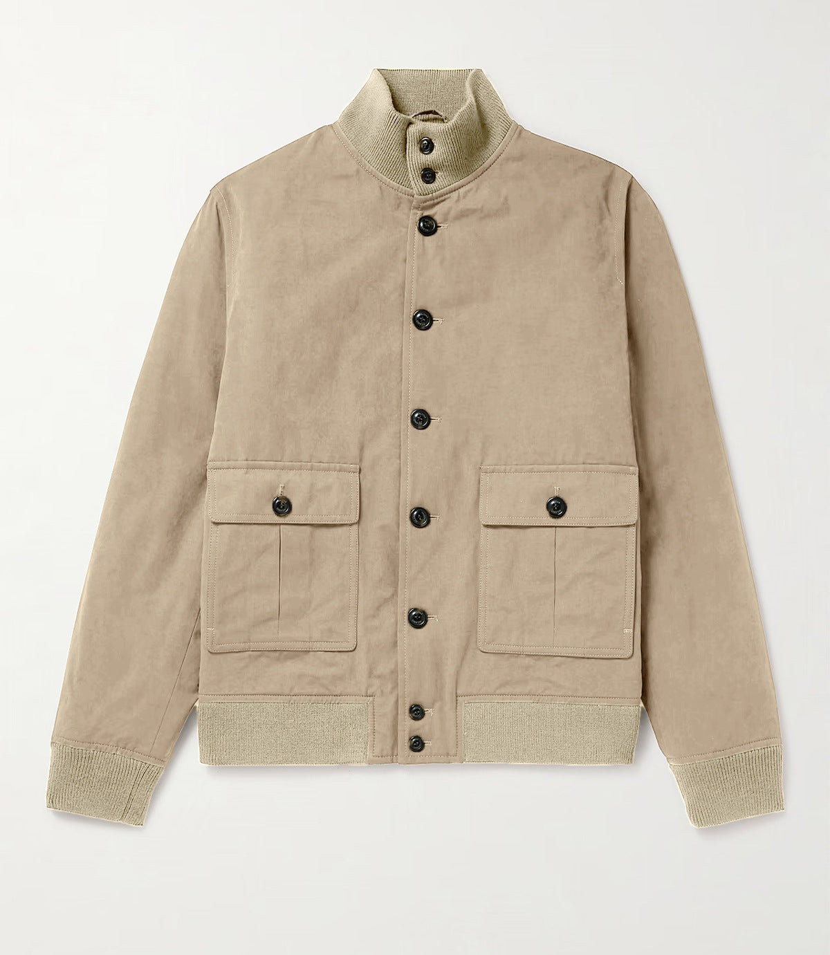 Herren funktionale Utility-Jacke mit hohem Kragen und aufgesetzten Taschen Krohn-e